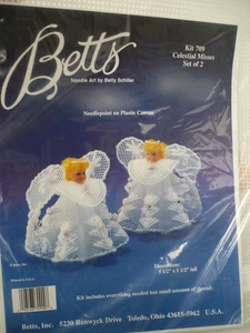 Betts Plastic Canvas Needlepoint Angels Kit, Celestial Misses #709 - Picture 1 of 4