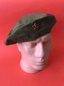 = Soviet (Russian USSR) Military Field Color Technical BERET made in 1970's =