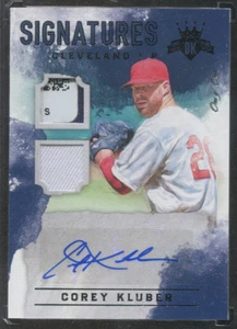 2017 Diamond Kings Signature Materials Masterpiece Auto Patch Corey Kluber # 1/1 - Picture 1 of 2