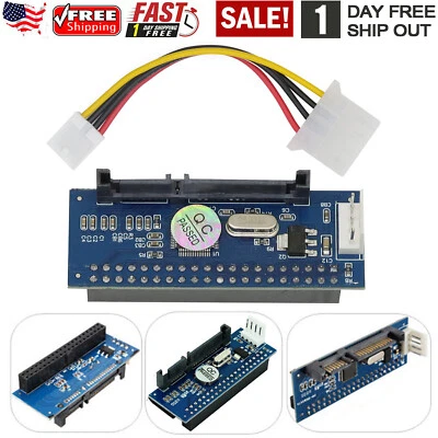 40 Pin Female SATA IDE to 22 Pin Male Adapter PATA 3.5" Card for T1 Converter US - Image 1 of 4