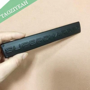 1pc Matte Black ' Supercharged ' Tailgate Badge Emblem Sticker Car SUV Nameplate - Picture 1 of 4