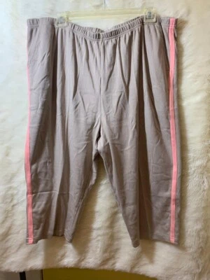 Pantalones deportivos de punto capri para mujer, beige, talla grande, talla 3XL, nuevos Foto 1 de 3