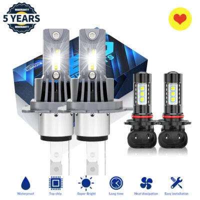 For 2005-2011 Toyota Tacoma Crew Cab Pickup 4Door LED Headlight Hi-Low Fog Light - Image 1 of 4