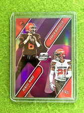 BAKER MAYFIELD PURPLE PRIZM #/99 ROOKIE CARD DENZEL WARD 2018 Optic MAKE A OFFER