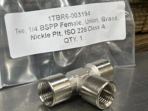 Adaptador acoplador 1/4 BSP HEMBRA 3 vías latón niquelado - Imagen 1 de 3