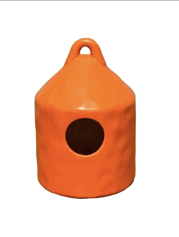 Mini Ceramic Birdhouses Choose Your Color & Ribbon Cover