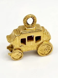 Wells Fargo Bank Stagecoach GoldCharm/Pendant - Picture 1 of 5