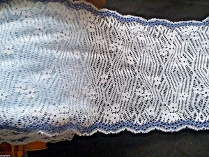 Lingerie Rascheln Lace Trims Elastic Light Blue 1m X 17cm Lace Dentelle Encaje - Picture 1 of 1