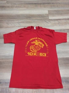 Las Vegas Marines 10k Run shirt 1983 80s Vintage Tshirt  USMC - Picture 1 of 7
