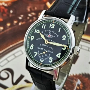 Vintage Uhr Sturmanskie sowjetische Armbanduhr Pobeda 2602 Yuri Gagarin UdSSR - Bild 1 von 15