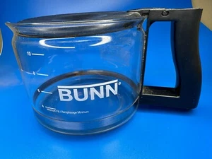 Bunn Coffee Maker 10 Cup Replacement Glass Decanter Pot Black Lid - Picture 1 of 5