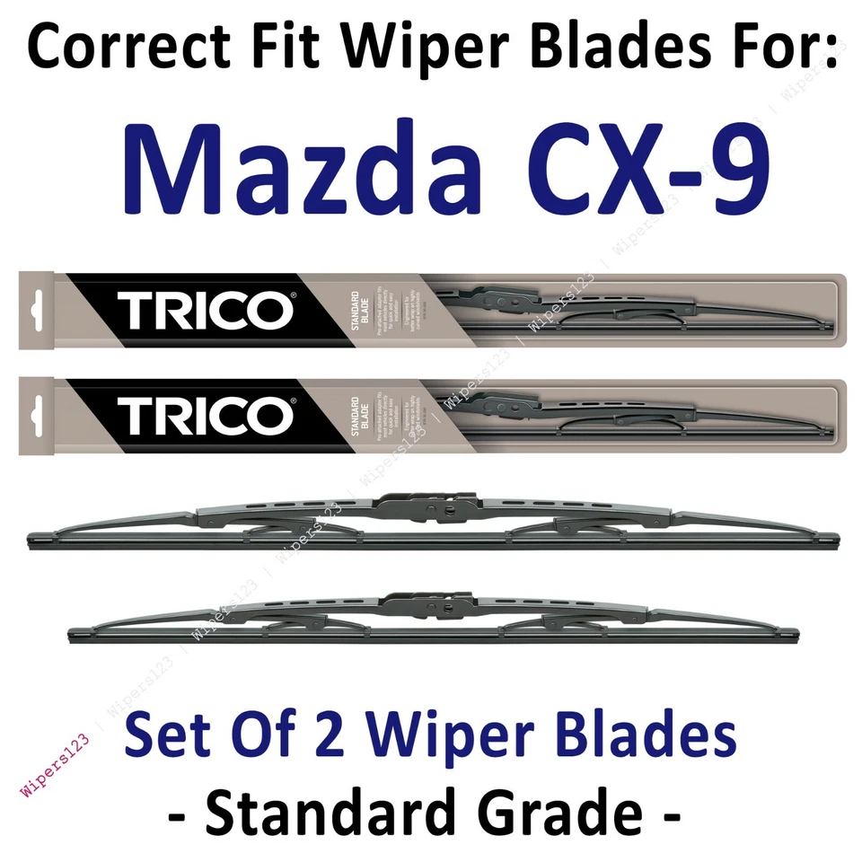 Paquete de 2 limpiaparabrisas estándar - apto para Mazda CX-9 CX9 2007-2015 - 30260/170 Foto 1 de 1