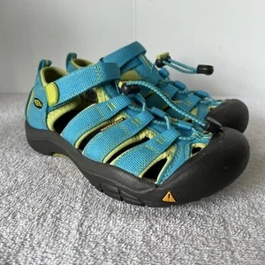 Keen Sandals Youth SZ 4 Newport Blue Turquoise  Waterproof Hiking 1012314 Teal - Picture 1 of 12