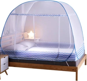 Folding Mosquito Net Tent Canopy Curtains for Beds Pop up King Size Portable Net - Picture 1 of 8