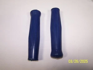 Vintage Style Bicycle Handlebar Grips Blue - Picture 1 of 1