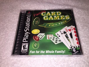 Family Card Games Fun Pack (Sony PlayStation 1, 2003) PS1 Complete LN Mint! - Picture 1 of 2