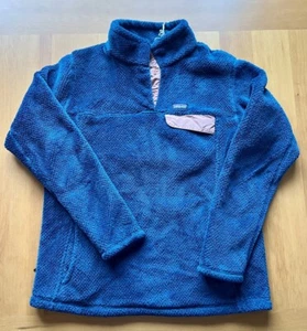PATAGONIA Blue/Green Retool Snap T Pullover Fleece Jacket Girls Size XXL - Picture 1 of 3