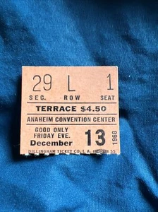 Steppenwolf / Three Dog Night / Black Pearl Ticket Stub 12/13/1968 Anaheim - Picture 1 of 2