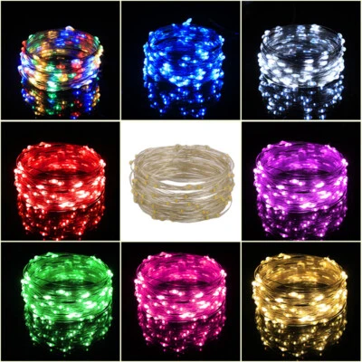 Battery USB 12V LED Copper Wire Fairy Lights Garland for Christmas Party Decor - Image 1 of 4