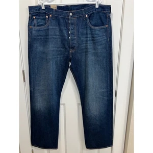 NWT Levi's 501 Original Fit Button Fly Jeans Mens W42 L32 Dark Wash Denim - Picture 1 of 8