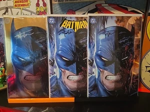 BATMAN #1 TYLER KIRKHAM TRADE, VIRGIN & FOIL SIGNED Set Of 3 LTD 1000 - Picture 1 of 5