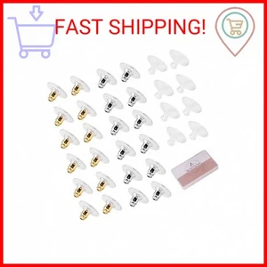 BEADNOVA Earring Backs for Studs Bullet Clutch with Pad Earring Backings Hypoall - Picture 1 of 2