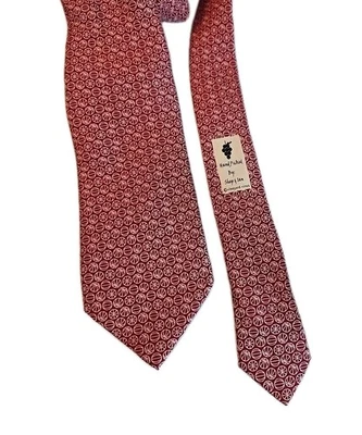 Gravata/pescoço Vineyard Vines Martha's Vineyard 100% seda - design vermelho e beisebol - Imagem 1 de 4