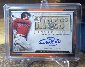 2023 Topps Inception First Milestones Enmanuel Valdez /10 First Hit Red Sox🔥 - Picture 1 of 2