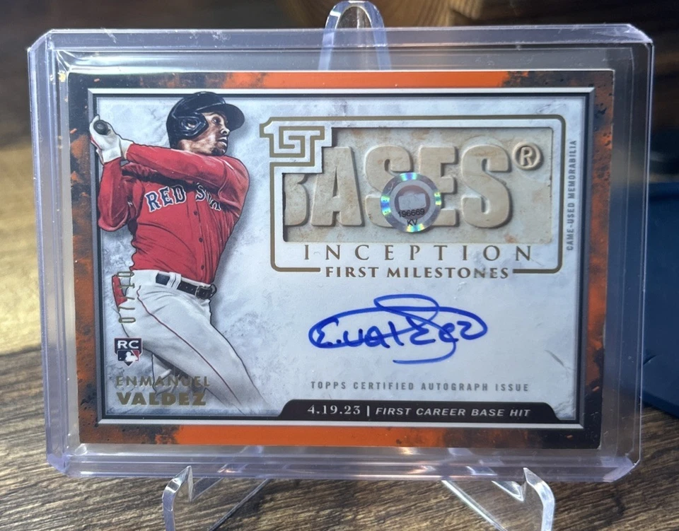 2023 Topps Inception First Milestones Enmanuel Valdez /10 First Hit Red Sox🔥 - Image 1 of 2