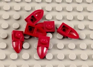 LEGO Lot of 6 Dark Red 1x1 Tooth Plate Pieces - Picture 1 of 1