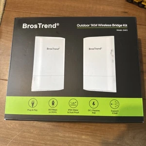 BrosTrend WiFi Bridge 5GHz 867Mbps, Point to Point Wireless Bridge, 1km Long - Photo 1/5