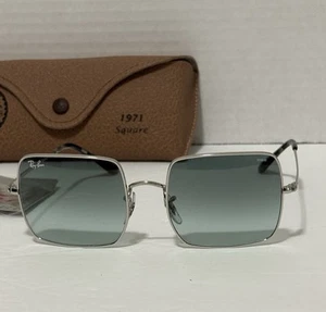 Ray-Ban Square Sunglasses RB1971 9149/AD Silver Frames w Blue Photochromic 54 - Picture 1 of 3