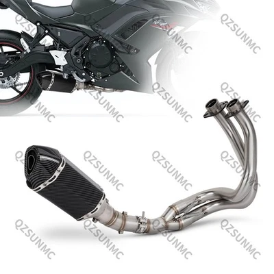 Silenciador de escape completo antideslizante para Kawasaki Z 650 Ninja 650 ER6N ER6F Versys 650 Foto 1 de 4