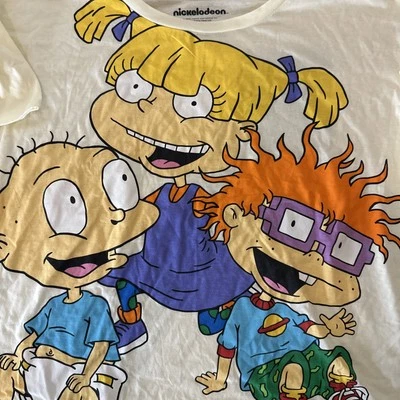 Camisa recortada de manga corta Rugrats para mujer grande Nickelodeon nueva con etiquetas Foto 1 de 4