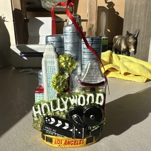 Kurt S Adler Ornamento di Natale Gemme nobili Paesaggi urbani Vetro Los Angeles  - Foto 1 di 7