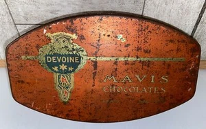 Vintage Advertising Tin Devoine Mavis Chocolates Advertising Tin - Picture 1 of 4