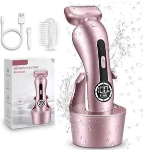 Electric Shaver for Women for Legs Bikini Trimmer Electric Razors for Women Pink - Picture 1 of 8