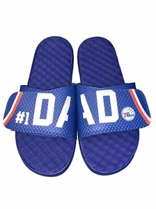 Islides #1 Dad 76ers Blue NBA Size 12 BRAND NEW - Picture 1 of 3