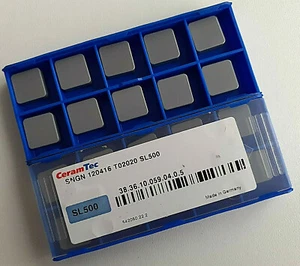 ABVERKAUF! Wendeschneidplatten 10 x Ceram Tec SNGN 120416 T02020 SL500 - Bild 1 von 1