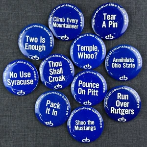 Penn State Football Pins Nittany Lions Set of 11 Central Counties Bank 1970s VTG - Picture 1 of 15