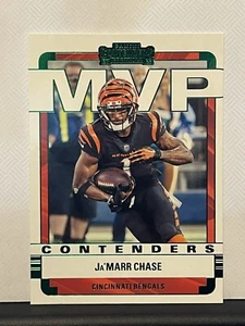 Tarjeta de fútbol americano Panini Contenders 2022 #MVP-JCH Ja'Marr Chase MVP Emeralda - Imagen 1 de 2