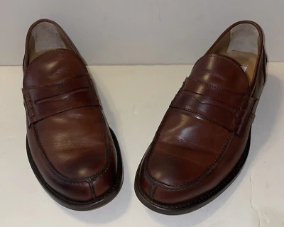 Barney's NY Brown Leather Penny Loafers 11M - Image 1 of 4