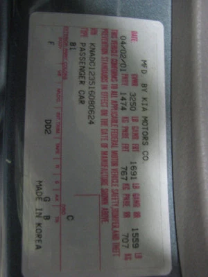 Conjunto de luz trasera derecha usado se adapta a: Kia Rio 2001 grado derecho A Foto 1 de 4