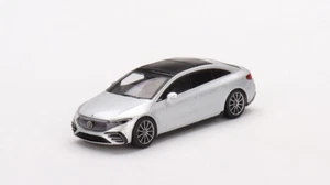 1/64 Mini GT Mercedes-Benz EQS 580 4MATIC Silver Diecast Model Car MGT00508 - Picture 1 of 3