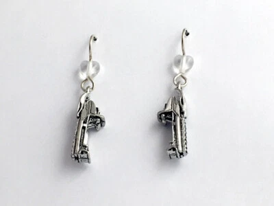 Pendientes colgantes de estaño y plata de ley para moto de nieve-vidrio-móvil de nieve, invierno Foto 1 de 2