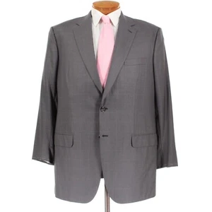 Brioni NWOT Sport Coat Size ~ 46L US in Gray & Pink Windowpane Wool Super 180's - Picture 1 of 9