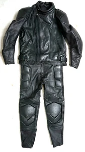 BLITZ UK Vintage Biker Motorrad Anzug Jacke Hose Suit Lederkombi 50 M-L - Bild 1 von 8