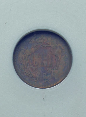 1865 ANACS PR60 Struck-Thru Paper 13,000 Minted + 500 Proof ✅ Seated Half Dime - Image 1 of 4