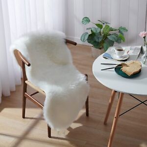 Small Faux Fur Rug 2x4 ft Ultra Soft Sheepskin Rug Chair Sofa Cover Seat Pad,...