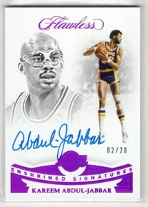 π₯π2018-19 Panini Flawless Kareem Abdul Jabbar Enshrined Signatures #02/20 ππ₯ - Picture 1 of 1